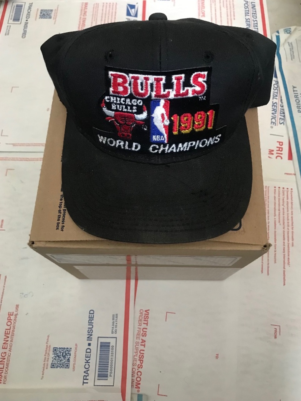 Men’s Rare 90s Vintage Chicago Bulls 1991 NBA Finals Twill Sports SnapBack Hat
